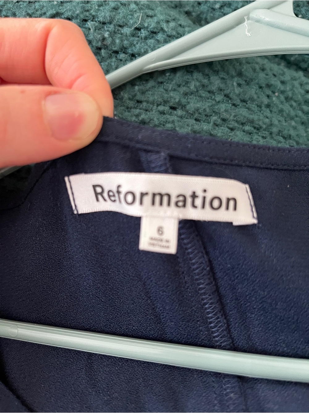 Reformation Navy midi Adair dress - Picture 4 of 6